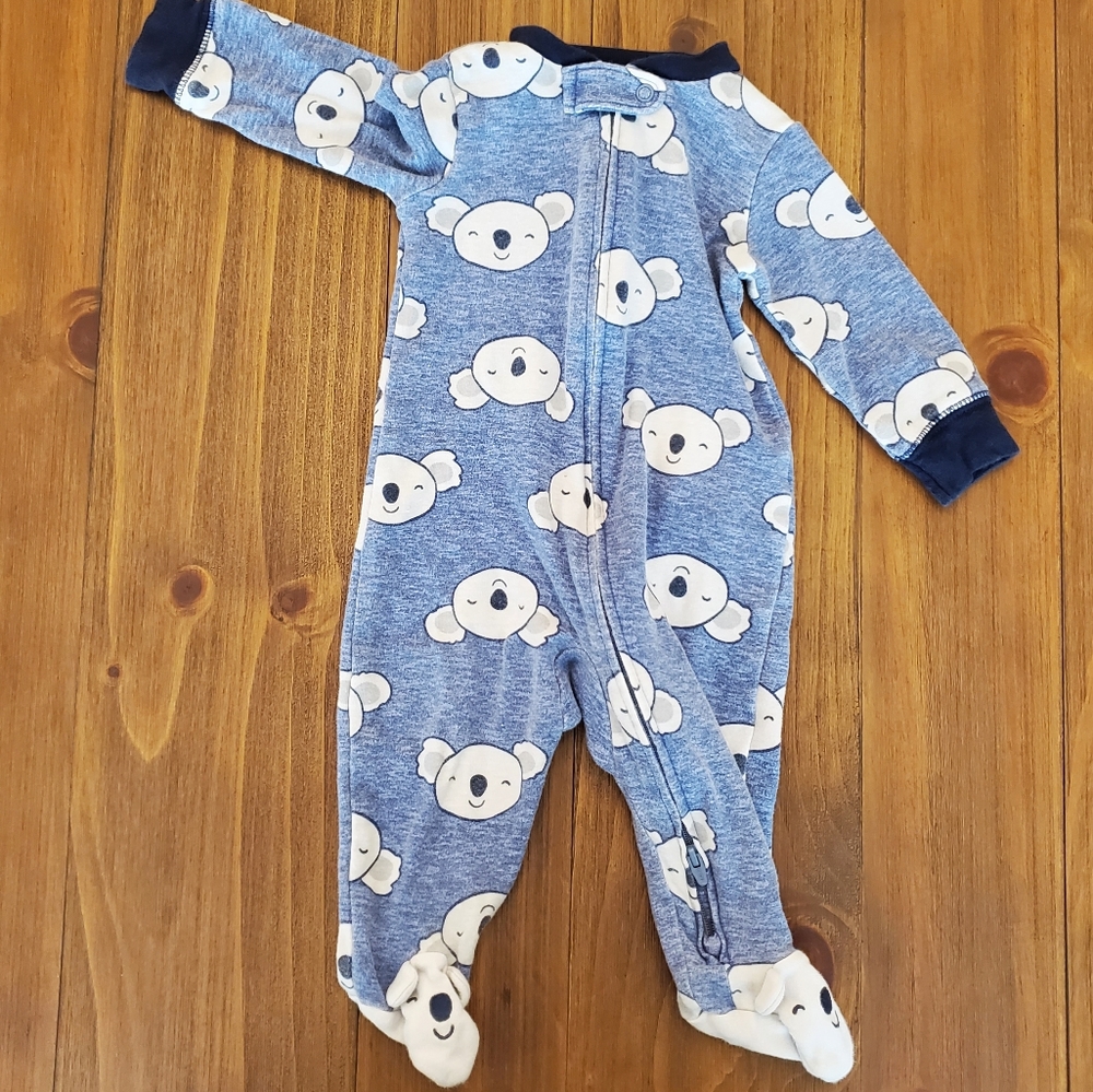 Baby Boy Zippered Footie Pajamas Size 6M